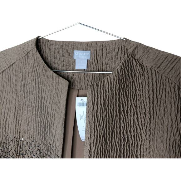 New with Tags Chico's Travelers (Size 1/8-10) Sequin Sparkle Open Jacket - Picture 7 of 14